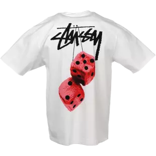 Stussy - Fuzzy Dice White T-Shirt - slika 1